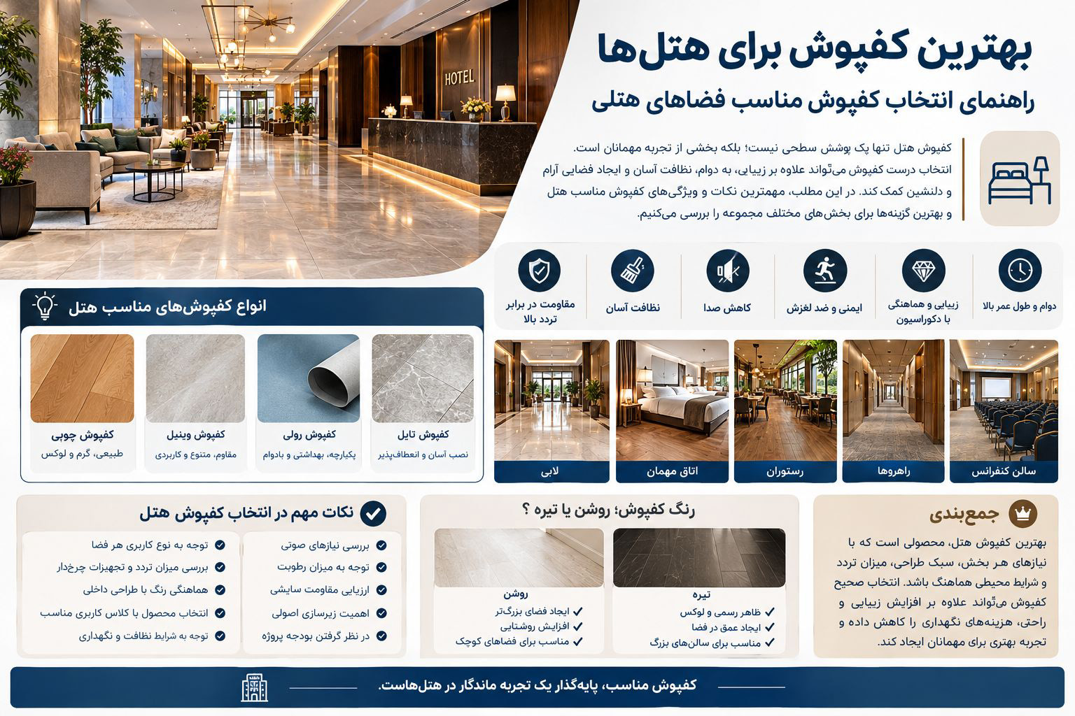 چه کفپوش هایی مناسب هتل است ؟